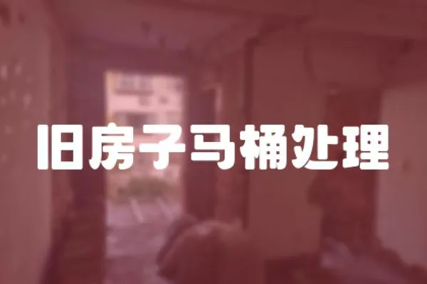 舊房子馬桶處理