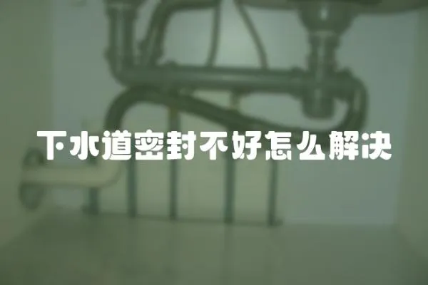 下水道密封不好怎么解決