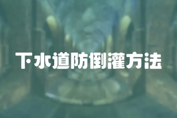 下水道防倒灌方法