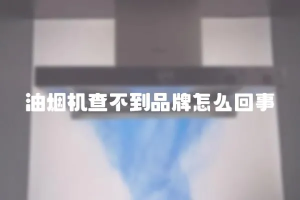 油煙機查不到品牌怎么回事