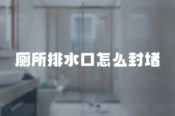 廁所排水口怎么封堵