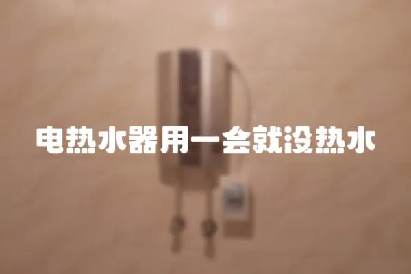 電熱水器用一會就沒熱水