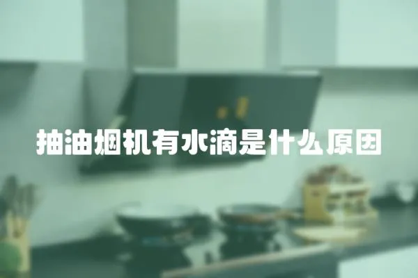 抽油煙機有水滴是什么原因