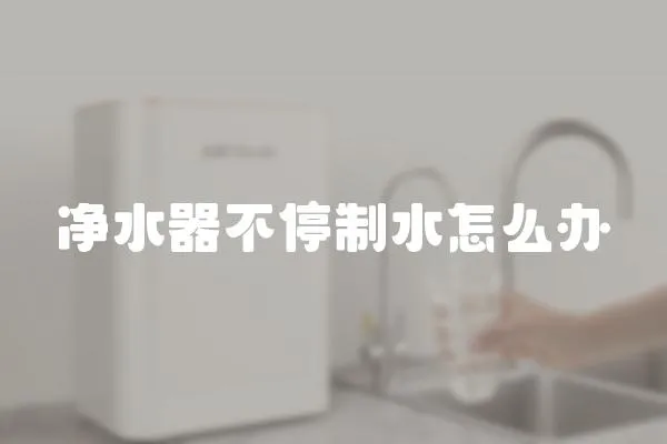 凈水器不停制水怎么辦