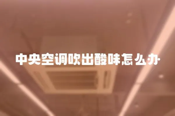 中央空調(diào)吹出酸味怎么辦