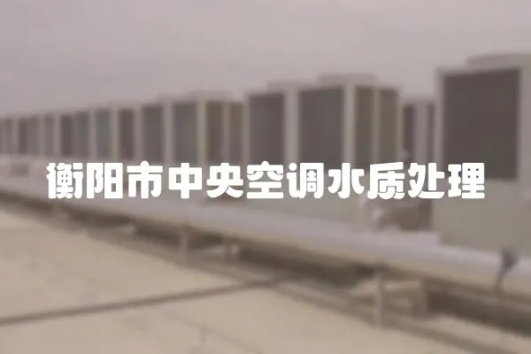 衡陽市中央空調(diào)水質(zhì)處理