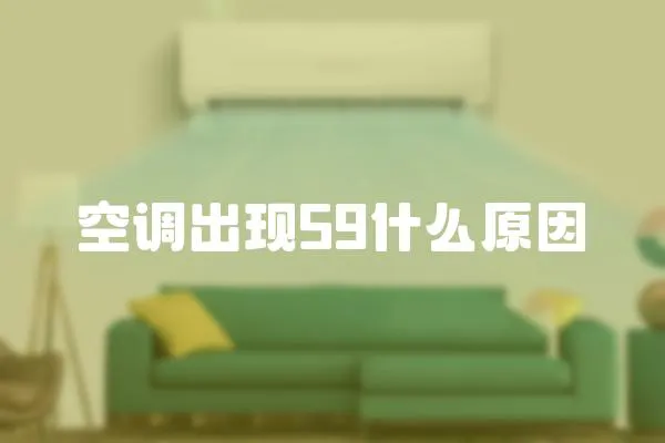 空調(diào)出現(xiàn)59什么原因