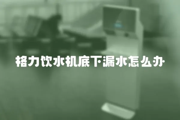 格力飲水機底下漏水怎么辦