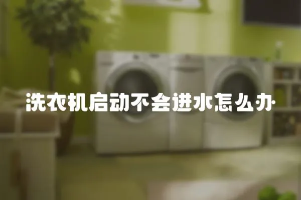 洗衣機啟動不會進水怎么辦