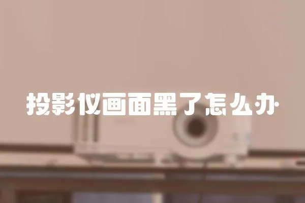 投影儀畫面黑了怎么辦