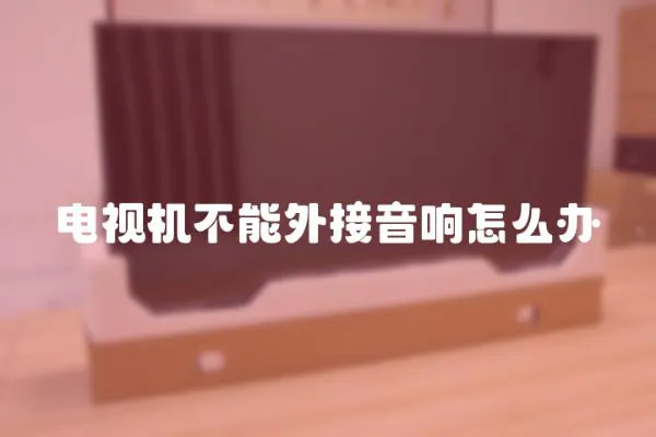 電視機不能外接音響怎么辦
