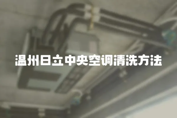 溫州日立中央空調(diào)清洗方法