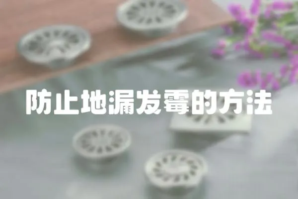 防止地漏發霉的方法