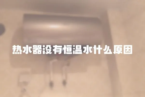 熱水器沒有恒溫水什么原因