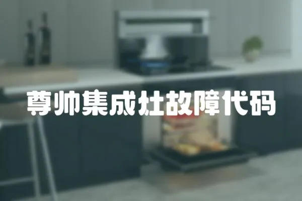 尊帥集成灶故障代碼