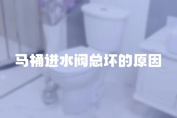 馬桶進水閥總壞的原因
