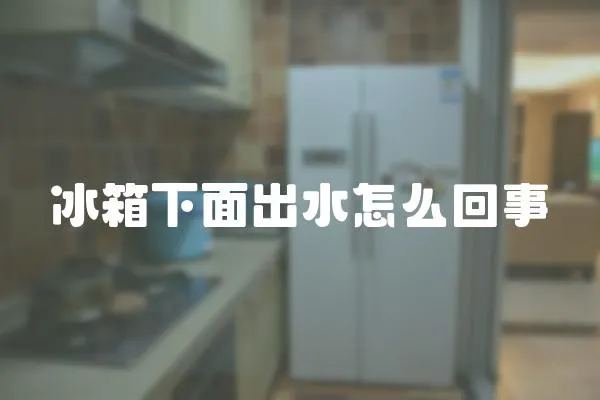 冰箱下面出水怎么回事
