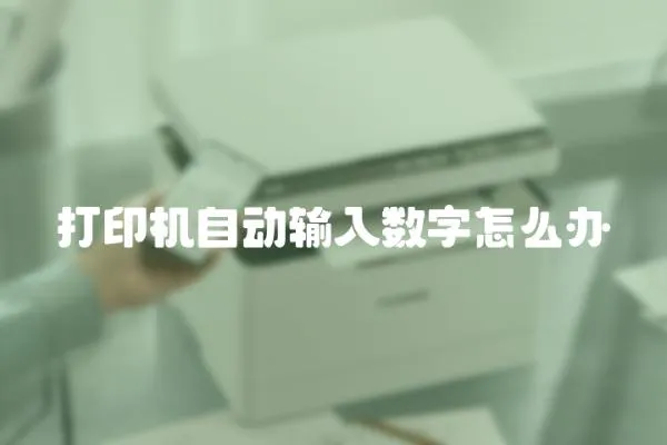 打印機自動輸入數字怎么辦