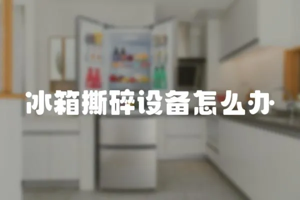 冰箱撕碎設備怎么辦