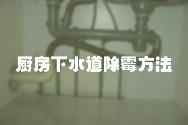 廚房下水道除霉方法