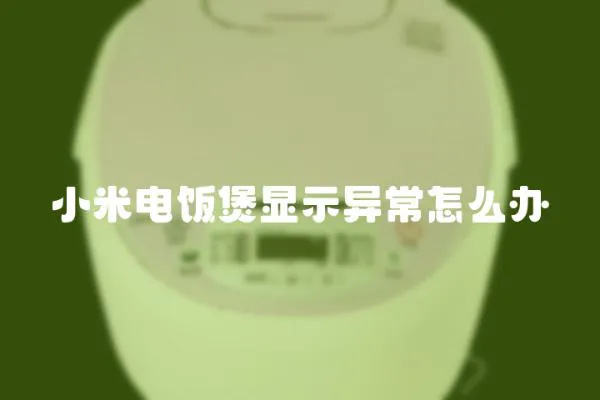 小米電飯煲顯示異常怎么辦