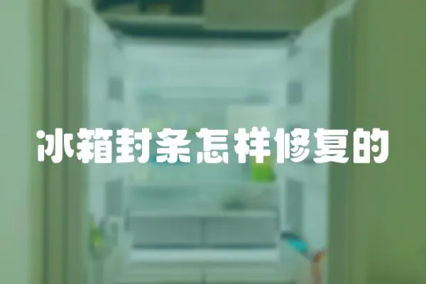 冰箱封條怎樣修復的