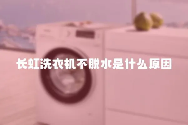 長虹洗衣機不脫水是什么原因