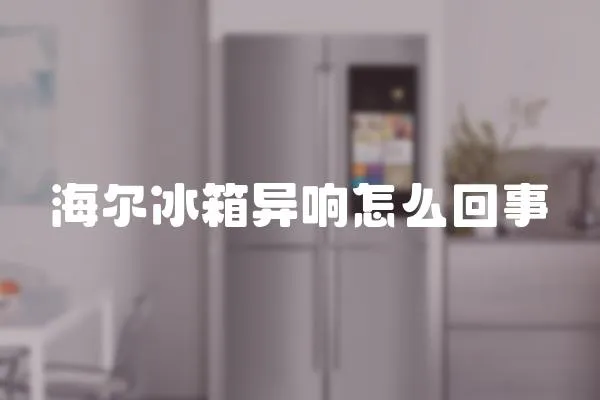 海爾冰箱異響怎么回事