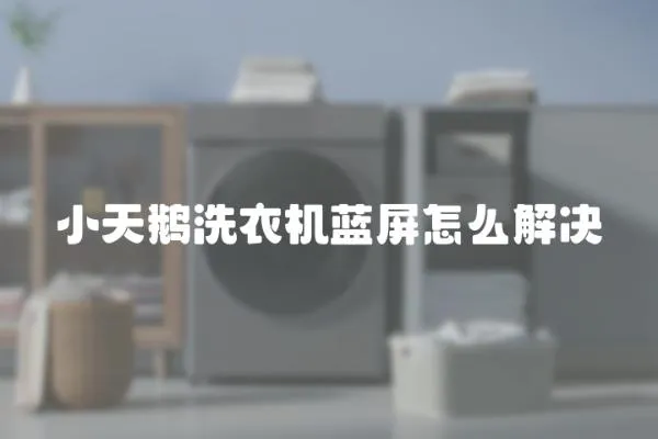 小天鵝洗衣機藍屏怎么解決