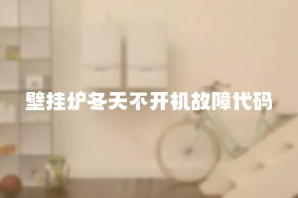 壁掛爐冬天不開機故障代碼