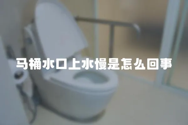 馬桶水口上水慢是怎么回事