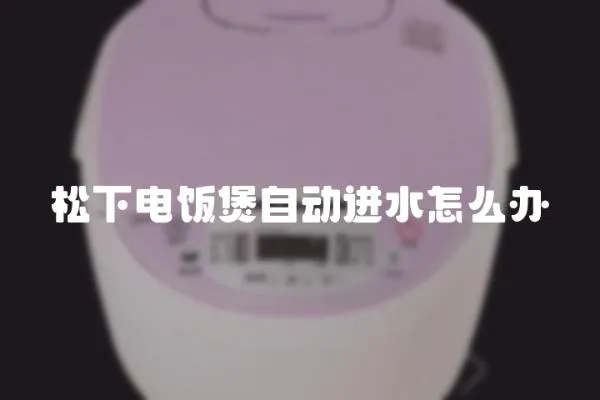 松下電飯煲自動進水怎么辦