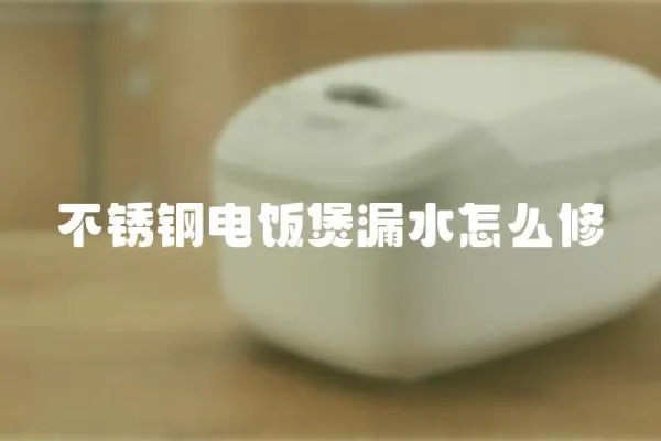 不锈钢电饭煲漏水怎么修