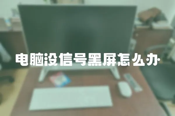 電腦沒信號黑屏怎么辦
