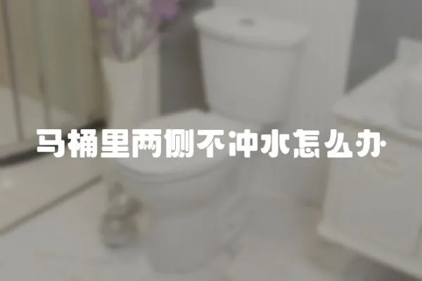 馬桶里兩側不沖水怎么辦