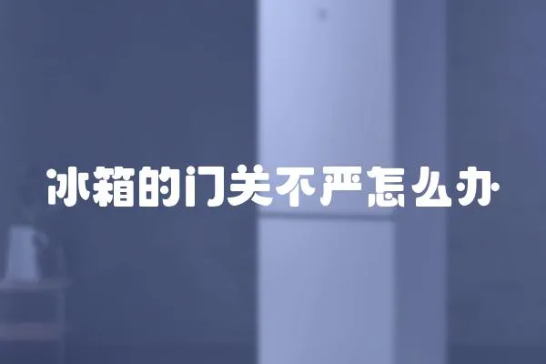 冰箱的門關不嚴怎么辦