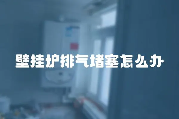 壁掛爐排氣堵塞怎么辦