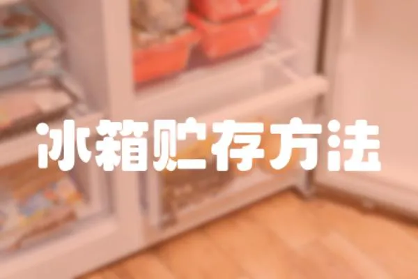 冰箱貯存方法