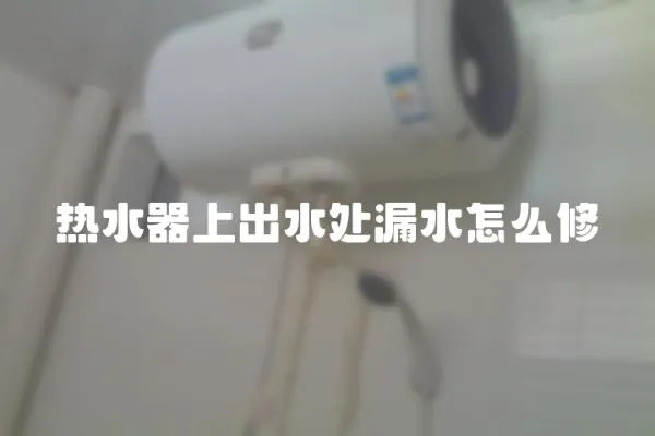 熱水器上出水處漏水怎么修