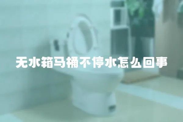 無水箱馬桶不停水怎么回事