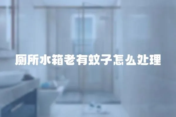 廁所水箱老有蚊子怎么處理