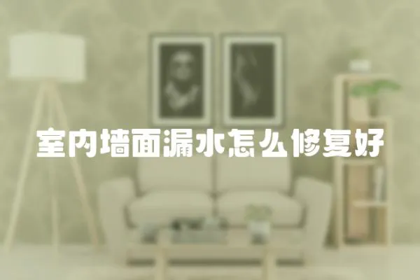 室內墻面漏水怎么修復好
