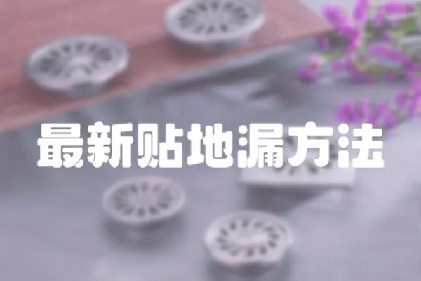 最新貼地漏方法