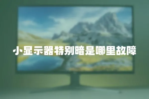 小顯示器特別暗是哪里故障