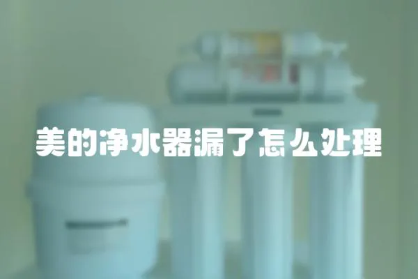 美的凈水器漏了怎么處理