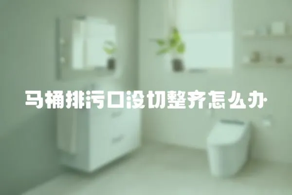 馬桶排污口沒切整齊怎么辦