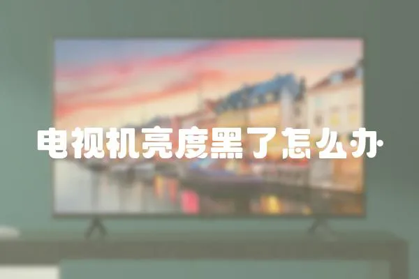 電視機亮度黑了怎么辦