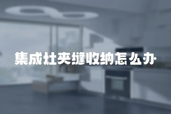 集成灶夾縫收納怎么辦