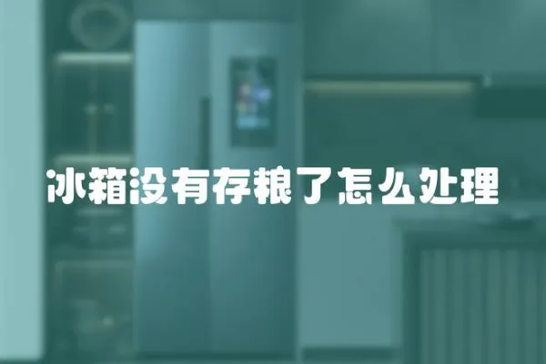 冰箱沒(méi)有存糧了怎么處理