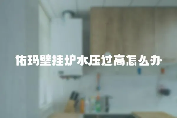 佑瑪壁掛爐水壓過高怎么辦